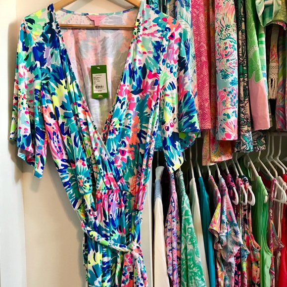 Lilly Pulitzer Pants - NWT Madilyn romper in Dive In!